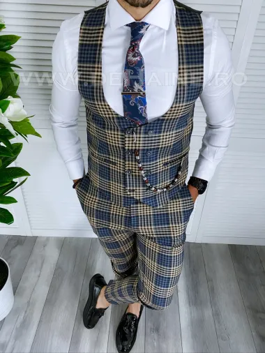 Pantaloni barbati in carouri B1456 O2-3.1